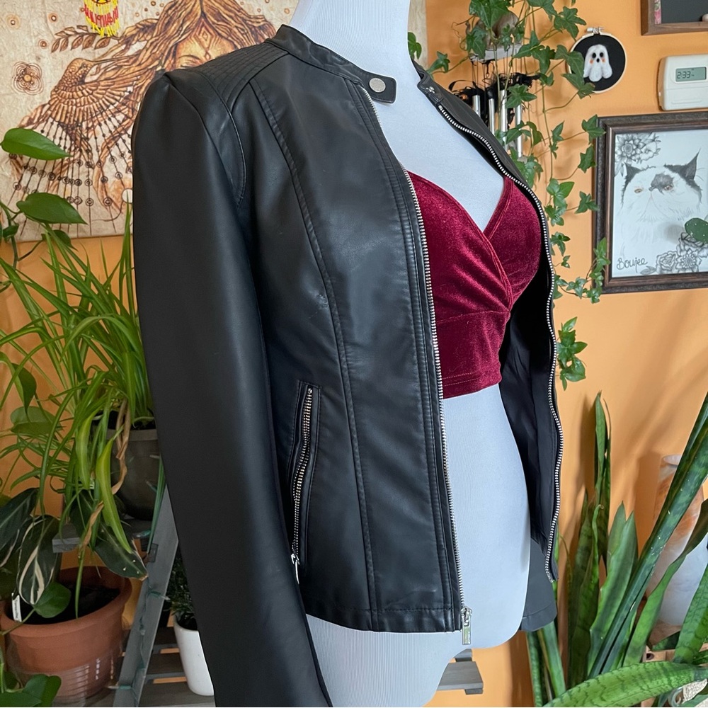 Express Black Faux Leather Jacket